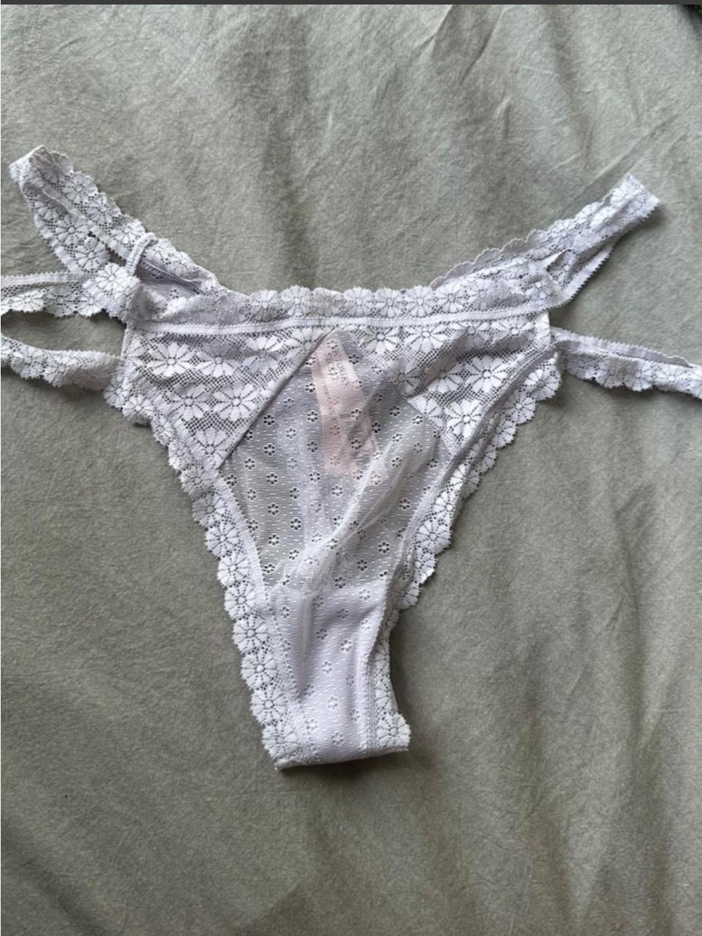 Victoria's Secret Lace Sheer Floral Thong
